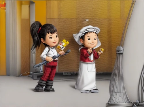 cute cartoon image,cute cartoon character,animated cartoon,little boy and girl,doll looking in mirror,ao dai,asian culture,anime cartoon,korean culture,cartoon doctor,asian costume,hanbok,kids illustration,hairstyler,boy and girl,viet nam,shanghai disney,chibi kids,painter doll,hairstylist