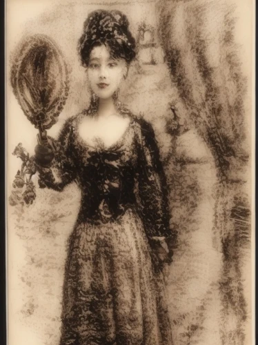 ambrotype,victorian lady,vintage drawing,child portrait,portrait of a girl,vintage female portrait,girl with cloth,young girl,woman holding pie,portrait of a woman,young lady,vintage doll,girl with cereal bowl,la violetta,young woman,gothic portrait,advertising figure,girl in cloth,artist doll,woman with ice-cream