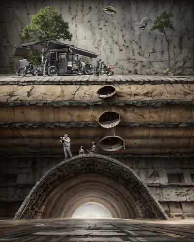 overpass,sweeping viaduct,concrete bridge,insurgent,underpass,digital compositing,under the bridge,highway bridge,concrete pipe,viaduct,district 9,tied-arch bridge,road bridge,photo manipulation,radiator springs racers,rome 2,excavators,pont du gard,bridge arch,girder bridge