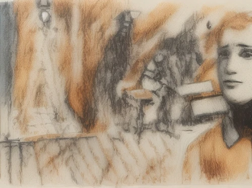 woman walking,girl with tree,woman in the car,woman sitting,woman at cafe,woman at the well,woman playing,girl in a long,girl in the garden,girl walking away,girl with bread-and-butter,praying woman,audience,girl lying on the grass,woman thinking,vintage drawing,charcoal,1926,a pedestrian,procession
