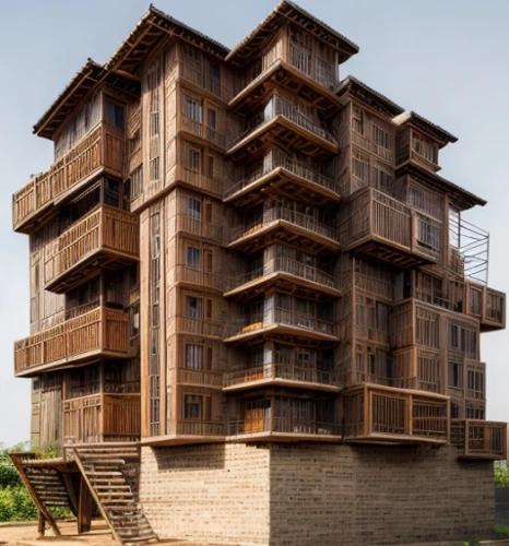 wooden facade,wooden construction,stilt house,timber house,cube stilt houses,stilt houses,chinese architecture,residential tower,wood structure,cubic house,animal tower,kirrarchitecture,multi-story structure,asian architecture,multi-storey,wooden house,bird tower,scherhaufa,renaissance tower,observation tower,Architecture,General,African Tradition,Floating Homes