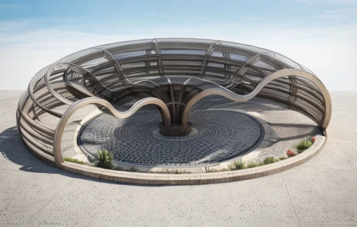 oval forum,round house,amphitheater,round hut,futuristic architecture,semi circle arch,sewage treatment plant,3d rendering,k13 submarine memorial park,circular staircase,archidaily,qasr azraq,the observation deck,outdoor structure,amphitheatre,largest hotel in dubai,solar cell base,observation deck,helipad,baku eye,Architecture,General,Modern,Mid-Century Modern