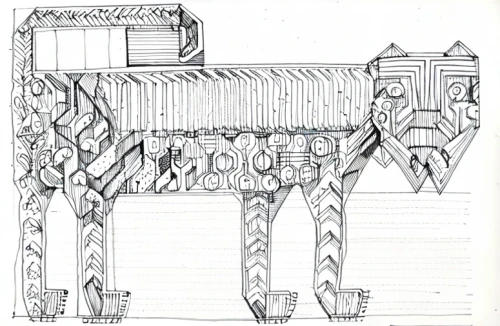 wood structure,pergola,knight pulpit,straw cart,roof truss,dog house frame,triumphal arch,wooden carriage,elephant line art,dholavira,bridge - building structure,at-at,lion capital,teak bridge,wooden horse,wood doghouse,font,horse-drawn vehicle,multi-story structure,nonbuilding structure,Design Sketch,Design Sketch,Fine Line Art