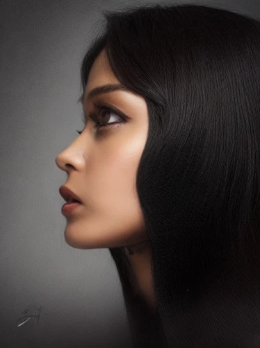 semi-profile,retouching,artificial hair integrations,asymmetric cut,profile,half profile,portrait background,retouch,lace wig,ancient egyptian girl,image manipulation,photo manipulation,side face,fantasy portrait,indian woman,iranian,natural cosmetic,photoshop manipulation,persian,mystical portrait of a girl