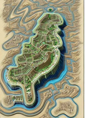 river course,water courses,maya civilization,artificial island,artificial islands,72 turns on nujiang river,maya city,dubai desert,escher village,landscape plan,the shoals course,popeye village,ancient city,river delta,fax lake,floating islands,meanders,oasis,aeolian landform,meander