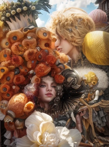 the carnival of venice,girl in a wreath,basket of fruit,potpourri,porcelain dolls,designer dolls,cloves schwindl inge,handmade doll,artist doll,tea party collection,rococo,doll's festival,vintage doll,confiserie,baroque,needlework,fashion dolls,dollhouse accessory,fruits of the sea,painter doll,Common,Common,Natural