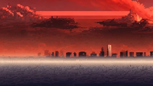 post-apocalyptic landscape,apocalyptic,city skyline,apocalypse,dusk background,futuristic landscape,scorched earth,fire planet,panoramical,destroyed city,doomsday,landscape red,cityscape,dystopian,red matrix,post-apocalypse,barren,red planet,volcano,city in flames