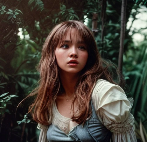 lily-rose melody depp,felicity jones,enchanting,bangs,jennifer lawrence - female,katniss,the enchantress,jane austen,mystical portrait of a girl,ivy,eglantine,enchanted,fairy queen,fantasy woman,in the forest,jungle,girl in the garden,lilian gish - female,cinderella,ethereal,Common,Common,Film