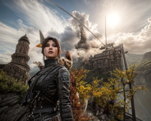 fantasy picture,lara,joan of arc,fantasy portrait,heroic fantasy,castle of the corvin,celtic queen,castleguard,fantasy art,medieval,fantasy woman,schwabentor,neuschwanstein,female warrior,neuschwanstein castle,games of light,castles,alba,katniss,3d fantasy,Common,Common,Natural