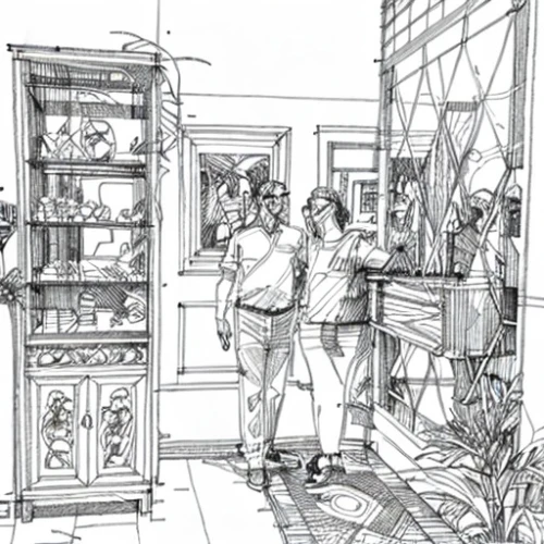 china cabinet,pantry,kitchen shop,cabinetry,kitchen interior,chemical laboratory,frame drawing,cupboard,kitchen,cabinets,kitchen cabinet,greenhouse,pharmacy,laboratory,the kitchen,walk-in closet,coloring page,smart house,camera illustration,big kitchen