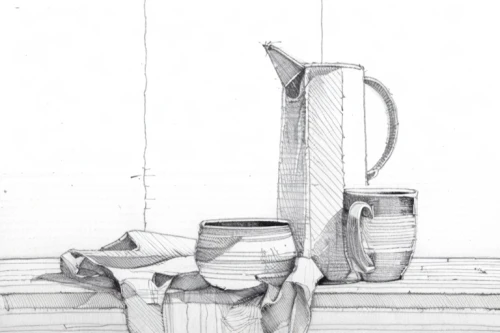 watering can,pencil and paper,coffee tea drawing,pencil drawings,milk pitcher,still life,still-life,coffee tea illustration,pencil art,percolator,coffee pot,graphite,tea pot,pencil drawing,wooden buckets,milk jug,pencil lines,jug,pencil frame,drawing trumpet