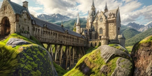 hogwarts,fantasy landscape,fairy tale castle,fantasy picture,medieval architecture,castleguard,hogwarts express,stone towers,knight's castle,3d fantasy,medieval,hall of the fallen,medieval castle,castle of the corvin,gothic architecture,elves flight,heroic fantasy,aaa,wall,fairytale castle,Common,Common,Natural