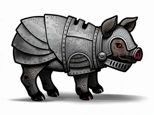 armored animal,warthog,rhinoceros,rhino,boar,pot-bellied pig,pig,black rhinoceros,wool pig,mini pig,suckling pig,kawaii pig,wild boar,tapir,indian rhinoceros,uintatherium,southern square-lipped rhinoceros,domestic pig,piggybank,electric donkey