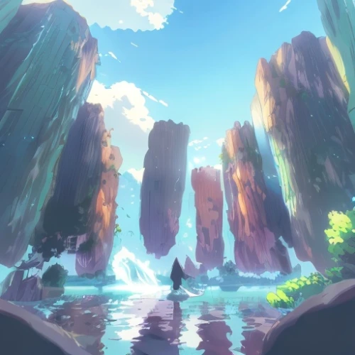 underwater oasis,sea caves,background with stones,landscape background,underwater background,underwater landscape,fantasy landscape,water scape,waterscape,cliffs,waterfall,sea cave,cave on the water,lagoon,backgrounds,cliffs ocean,mountain world,canyon,water fall,wasserfall,Common,Common,Japanese Manga
