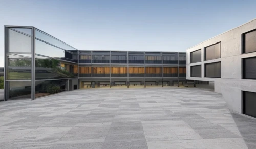 glass facade,3d rendering,school design,glass facades,flat roof,assay office,paving slabs,render,new building,facade panels,modern office,archidaily,metal cladding,paved square,arq,modern house,glass wall,music conservatory,modern architecture,chancellery,Architecture,General,Modern,Sustainable Innovation