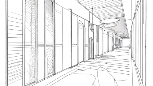 hallway space,hallway,line drawing,coloring page,house drawing,corridor,frame drawing,mono-line line art,office line art,daylighting,facade panels,archidaily,sheet drawing,coloring pages,kirrarchitecture,line-art,porch,colonnade,school design,core renovation