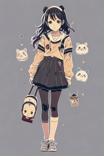 chibi girl,potato character,nori,puffer,gomashio,cream puff,himuto,chibi,cute clothes,bubble tea,milk tea,cream puffs,kawaii ice cream,yuzu,school clothes,furikake,calico,kawaii panda,ghost girl,umai,Common,Common,Japanese Manga