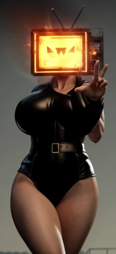 plus-size model,spy,cyberpunk,gordita,transistor,retro woman,fat,twitch icon,tv,lcd tv,plus-size,femme fatale,computer icon,compute,steam icon,monitor,plus-sized,mini e,b1,vada,Realistic,Movie,Industrial Combat