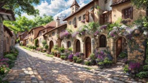 medieval street,knight village,medieval town,mountain settlement,stone houses,mountain village,townhouses,alpine village,narrow street,medieval architecture,old city,the cobbled streets,wooden houses,escher village,aurora village,hanging houses,cottages,tuscan,cobblestone,palo alto,Common,Common,Natural