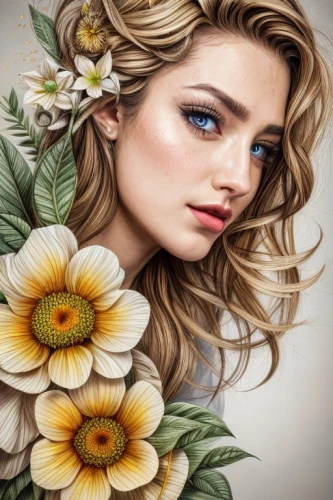 beautiful girl with flowers,flower background,flower painting,flowers png,portrait background,floral background,girl in flowers,paper flower background,yellow rose background,sunflower lace background,romantic portrait,boho art,flower art,fantasy portrait,world digital painting,rose flower illustration,flower illustrative,women's eyes,splendor of flowers,floral digital background,Common,Common,Natural