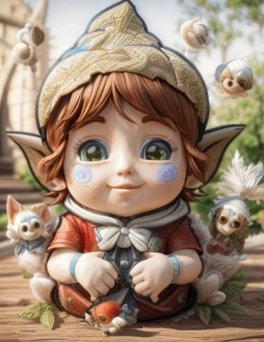 monchhichi,scandia gnome,cute cartoon character,scandia gnomes,agnes,gnome,gnomes,elf,fairy tale character,skylander giants,laika,little people,russo-european laika,baby elf,hobbit,fae,child fairy,dwarf,fairytale characters,3d fantasy,Common,Common,Natural