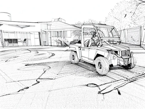 car drawing,street sweeper,land-rover,snatch land rover,humvee,car outline,scrapped car,jeep wrangler,illustration of a car,land rover defender,street cleaning,road cruiser,wireframe graphics,camera drawing,mono-line line art,armored vehicle,tracked armored vehicle,jeep gladiator,abandoned car,crosshatch