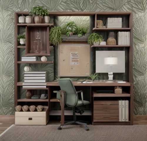 secretary desk,vintage anise green background,intensely green hornbeam wallpaper,office desk,blur office background,furnished office,search interior solutions,writing desk,modern office,consulting room,creative office,room divider,forest workplace,desk,storage cabinet,working space,danish furniture,cardboard background,danish room,office,Commercial Space,Working Space,Biophilic Serenity