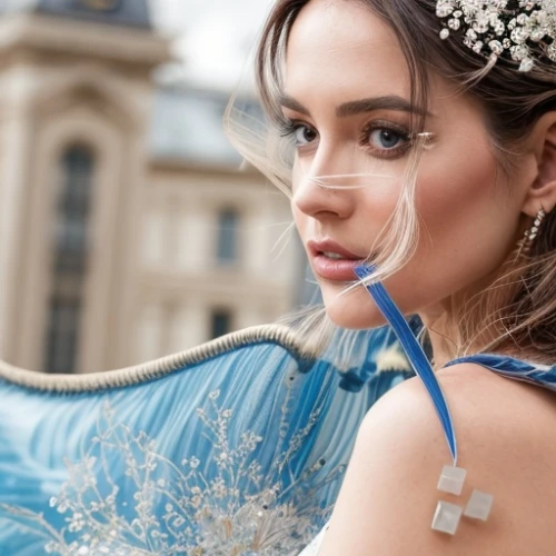 water nymph,bridal jewelry,bridal accessory,debutante,mazarine blue butterfly,bridal,miss vietnam,mazarine blue,cinderella,janome butterfly,jasmine blue,blue enchantress,blue butterfly,diadem,hallia venezia,blue rose,bride,wedding photography,bridal dress,blue and white