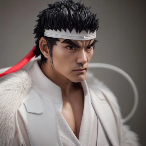 3d figure,kotobukiya,game figure,cosplay image,actionfigure,jin deui,white fur hat,taekkyeon,elvis impersonator,male character,nine-tailed,action figure,martial arts uniform,ren,ken,dragon li,yukio,asian costume,3d model,christmas figure,Common,Common,Fashion