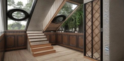 wooden windows,wood window,lattice windows,lattice window,room divider,3d rendering,kitchen design,wooden sauna,winding staircase,wooden house,patterned wood decoration,canopy bed,wooden stair railing,cubic house,wooden stairs,circular staircase,outside staircase,wooden door,render,interior design,Interior Design,Living room,Modern,German Mixed Modern