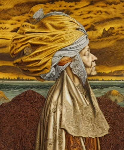 turban,botticelli,albrecht dürer,saint ildefonso,el salvador dali,persian poet,the hat of the woman,leonardo devinci,vesuvius,leonardo da vinci,barberini,woman holding pie,dali,ervin hervé-lóránth,tassili n'ajjer,abraham,mount vesuvius,zoroastrian novruz,detail,conquistador,Calligraphy,Painting,Fantasylism