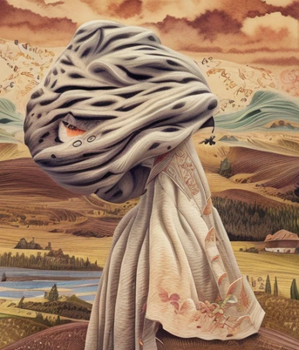 headscarf,burqa,little girl in wind,scarf,scarf animal,girl with cloth,hijab,turban,shawl,the hat of the woman,milkmaid,girl on the dune,beautiful bonnet,woman's hat,girl in cloth,woman holding pie,woman of straw,woman thinking,muslim woman,praying woman,Calligraphy,Illustration,Beautiful Fantasy Illustration