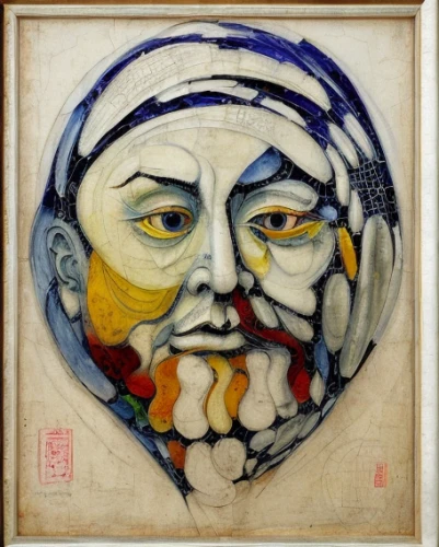 medicine icon,kippah,elderly man,rabbi,middle eastern monk,persian poet,glass painting,kundalini,bağlama,icon magnifying,art nouveau frame,turban,mother teresa,medical icon,multicolor faces,khokhloma painting,old human,medical mask,skullcap,bedouin,Calligraphy,Painting,Abstractionism