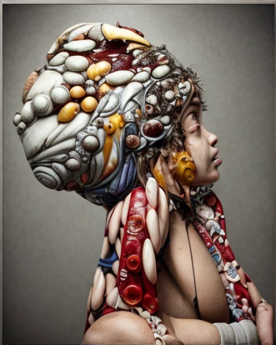 human brain,psychedelic art,woman thinking,head woman,body-mind,capsule-diet pill,bodypainting,body art,mind-body,brain,anatomical,headdress,synapse,bodypaint,human head,brainy,surrealistic,surrealism,body painting,brain structure,Realistic,Movie,Gross-Out Madness
