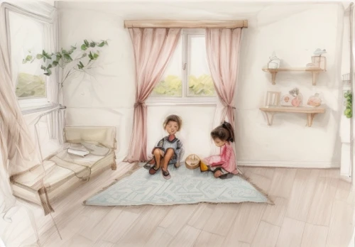 the little girl's room,children's bedroom,baby room,kids room,digiscrap,nursery decoration,children's room,nursery,room newborn,infant bed,doll house,boy's room picture,watercolor baby items,dolls houses,baby bed,children's interior,dollhouse accessory,playing room,doll kitchen,kids illustration