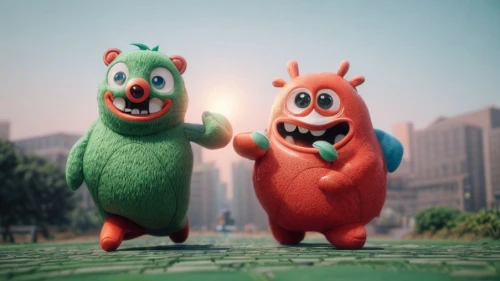 green animals,anthropomorphized animals,nungesser and coli,animal film,clay animation,cinema 4d,green paprika,3d render,cgi,character animation,animated cartoon,patrick's day,3d rendered,plasticine,two running dogs,ccc animals,monster's inc,scandia animals,b3d,gummybears,Common,Common,Film