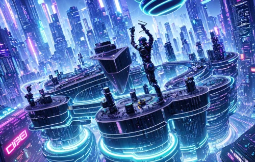 cyberpunk,metropolis,fantasy city,sci fiction illustration,valerian,cg artwork,futuristic,transistor,electro,futuristic landscape,cityscape,electric tower,city cities,dystopian,black city,sky city,hatsune miku,matrix,scifi,ultraviolet,Common,Common,Game