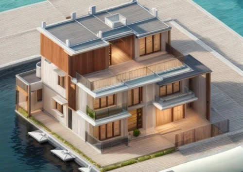 floating huts,house by the water,luxury property,aqua studio,house with lake,houseboat,holiday villa,floating island,maldives mvr,3d rendering,luxury real estate,beach house,dunes house,floating islands,inverted cottage,private house,house of the sea,cube stilt houses,coastal protection,pool house