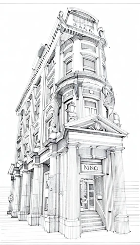 classical architecture,facade painting,architectural style,3d rendering,entablature,baroque building,house drawing,kirrarchitecture,house with caryatids,neoclassical,athenaeum,architectural,french building,model house,brownstone,architecture,facades,ancient roman architecture,line drawing,old architecture,Design Sketch,Design Sketch,Pencil Line Art