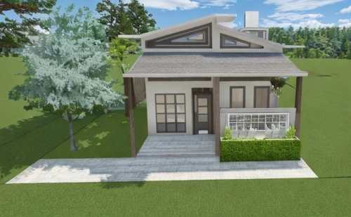 new england style house,garden elevation,bungalow,mid century house,3d rendering,two story house,small house,house drawing,model house,modern house,inverted cottage,new echota,gazebo,little house,miniature house,house purchase,residential house,house front,summer house,pop up gazebo,Landscape,Landscape design,Landscape Plan,Realistic