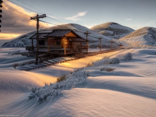 mountain hut,snowy landscape,mountain huts,snow landscape,winter house,winter morning,the cabin in the mountains,winter landscape,winter village,korean village snow,alpine village,alpine hut,snow scene,winter light,mountain settlement,mountain village,snowy mountains,lonely house,snow shelter,mountain station,Common,Common,Natural