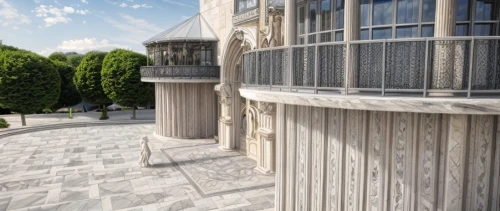 baluster,3d rendering,royal castle of amboise,courtyard,paris balcony,inside courtyard,cloister,ornamental dividers,belvedere,chateau margaux,railings,colonnade,columns,pillars,versailles,patio,villa cortine palace,render,chancellery,aventine hill,Architecture,General,Classic,Russian Neoclassical