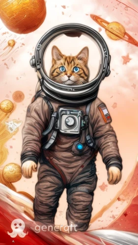 red tabby,cosmonaut,io,sci fiction illustration,cat vector,spacesuit,space suit,space-suit,astronaut,cartoon cat,mission to mars,spacefill,electron,dogecoin,cat image,space travel,cosmonautics day,astronautics,litecoin,sputnik