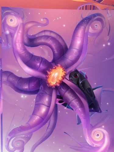 giant squid,tentacle,tentacles,kraken,cancer icon,medusa gorgon,octopus tentacles,monsoon banner,fun octopus,calamari,cuthulu,cephalopod,octopus,nautilus,wormhole,witch's hat icon,cephalopods,wall,purple,purple background,Game&Anime,Manga Characters,Magic
