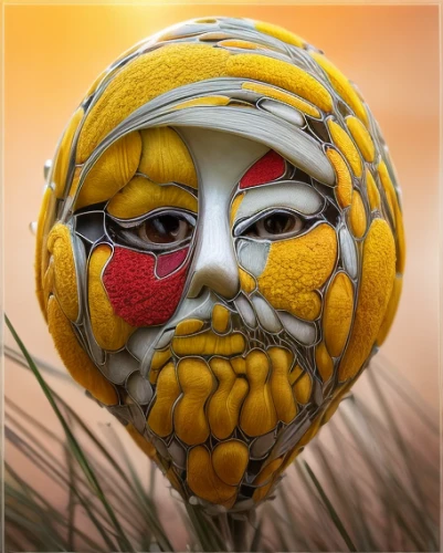 daruma,spirit ball,yard globe,png sculpture,matrioshka,netherlands-belgium,swiss ball,golden mask,theyyam,armillar ball,rugby ball,pubg mascot,world cup,venetian mask,treibball,kokoshnik,globe flower,wooden mask,samba,dusshera,Realistic,Flower,Tansy