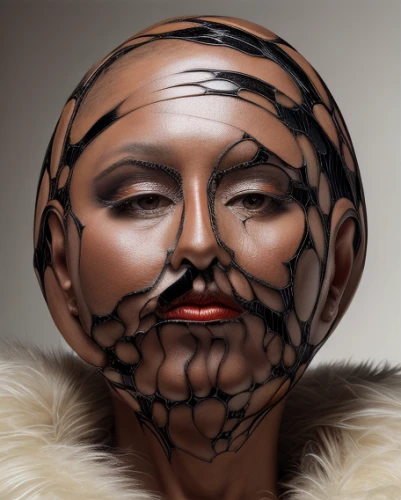 woman's face,bodypainting,woman face,contour,beauty mask,wooden mask,body painting,airbrushed,body art,beauty face skin,venetian mask,masque,anonymous mask,face paint,skin texture,bodypaint,medical face mask,mask,artist's mannequin,clay mask,Realistic,Fashion,Luxe Edge