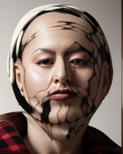 woman's face,woman face,wooden mask,face paint,bodypainting,line face,medical face mask,body painting,cosmetic,face portrait,beauty face skin,mime artist,face painting,body art,applying make-up,retouching,beauty mask,anonymous mask,human head,bodypaint,Realistic,Fashion,Classic British