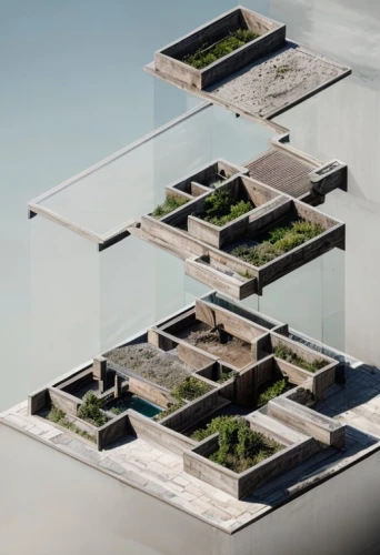 roof garden,habitat 67,sky space concept,cube stilt houses,sky apartment,grass roof,cubic house,roof landscape,flat roof,isometric,multi-storey,urban design,residential tower,garden elevation,block balcony,solar cell base,skyscraper,kirrarchitecture,eco-construction,skyscapers,Architecture,General,Modern,Elemental Architecture