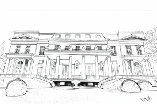 house drawing,coloring page,classical architecture,hand-drawn illustration,coloring pages,peabody institute,facade painting,athenaeum,mansion,brownstone,city palace,baroque building,the palace,palazzo,grand master's palace,neoclassical,gleneagles hotel,house front,town house,houses clipart