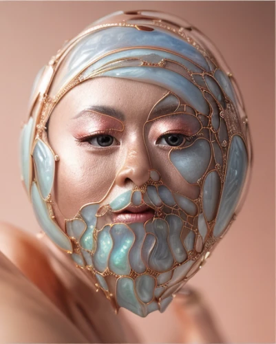 beauty mask,medical face mask,diving mask,breathing mask,junshan yinzhen,medical mask,baozi,glass sphere,clay mask,cosmetic,fantasy portrait,pollution mask,protective mask,asian woman,sculpt,beauty face skin,tea egg,fractalius,inner mongolian beauty,3d fantasy,Realistic,Jewelry,Romantic